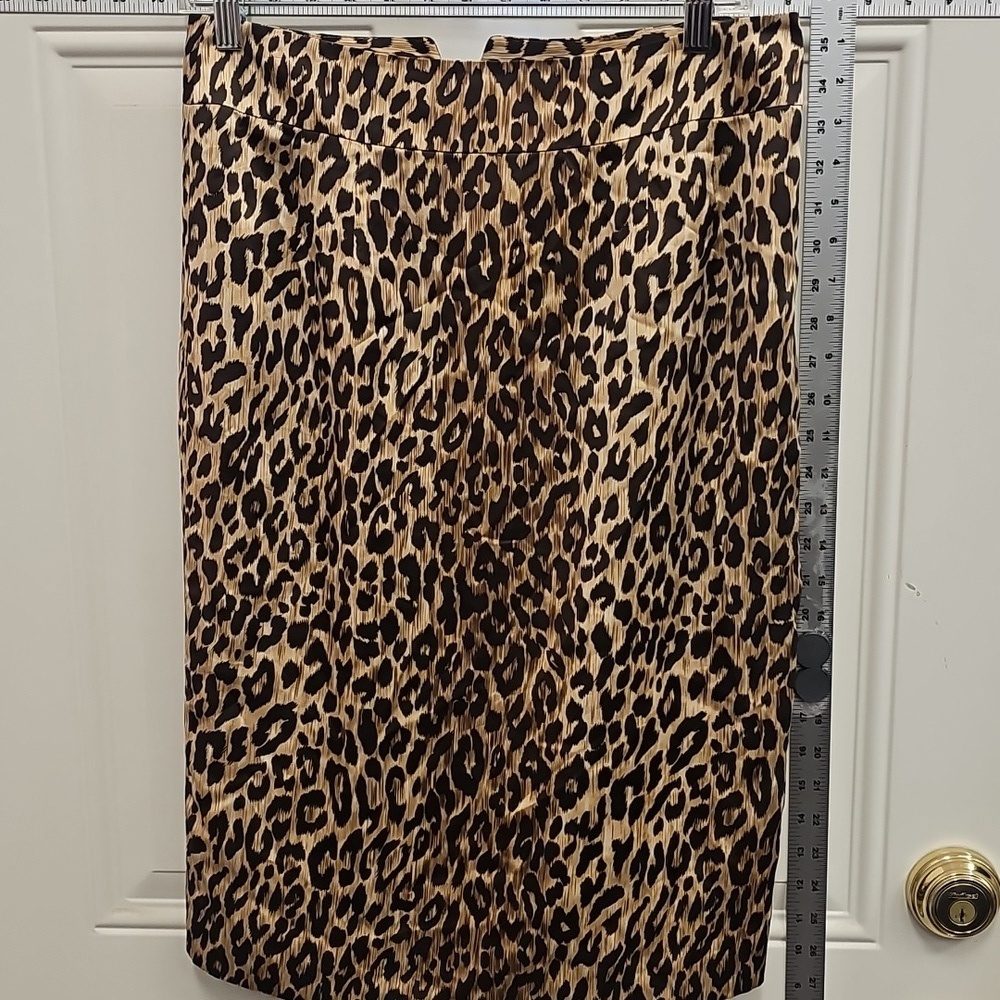 Leopard, Skirt, Office, Work, Party, Formal, Dance, Silk, Vintage, Animal print